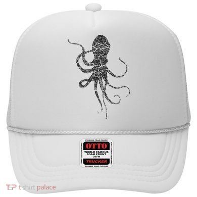 Octopus Distressed Print Vintage Octopus Hat