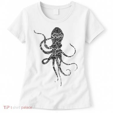 Octopus Distressed Print Vintage Octopus Women's T-Shirt