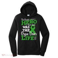 Organ Donor Quote Graphic Kidney Transplant And Heart Donor Women's Hoodie thumb 0