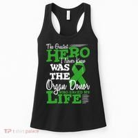 Organ Donor Quote Graphic Kidney Transplant And Heart Donor Women's Tank Top thumb 0
