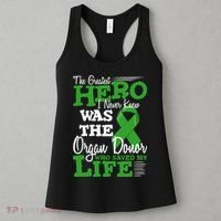 Organ Donor Quote Graphic Kidney Transplant And Heart Donor Women's Tank Top thumb 3