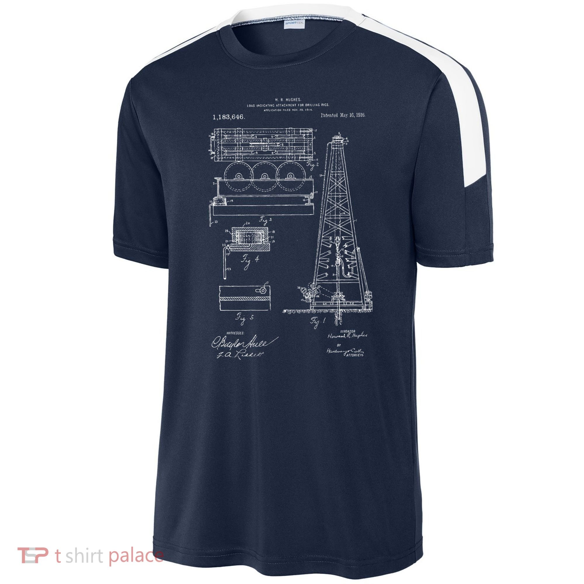 Oil Drilling Rig Patent Graphic Oilfield Driller Gift Sport-Tek Competitor United Soccer Jersey