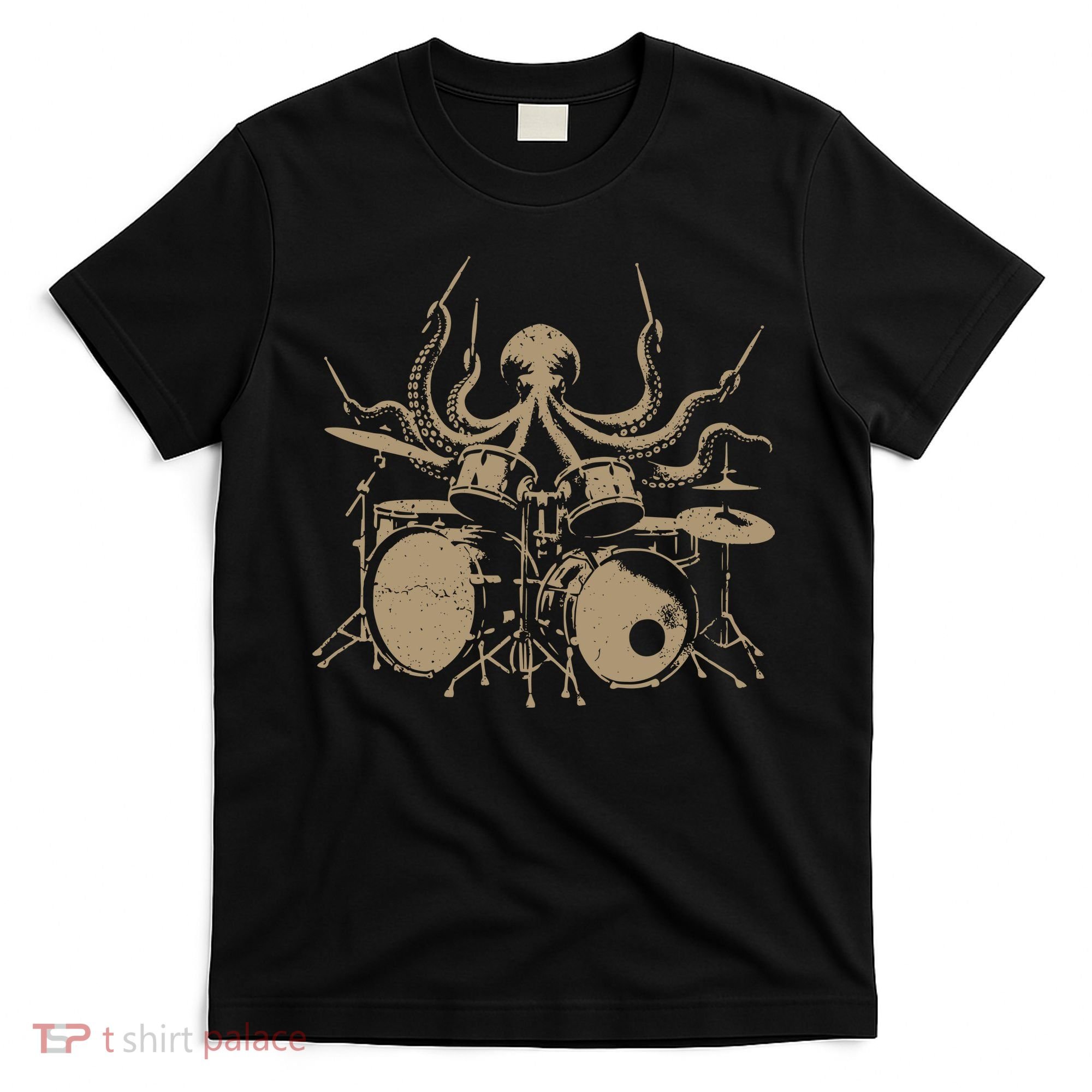 Octopus Drummer Rock N Roll Band T-Shirt