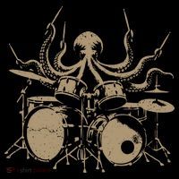 Octopus Drummer Rock N Roll Band Baby Bodysuit thumb 2