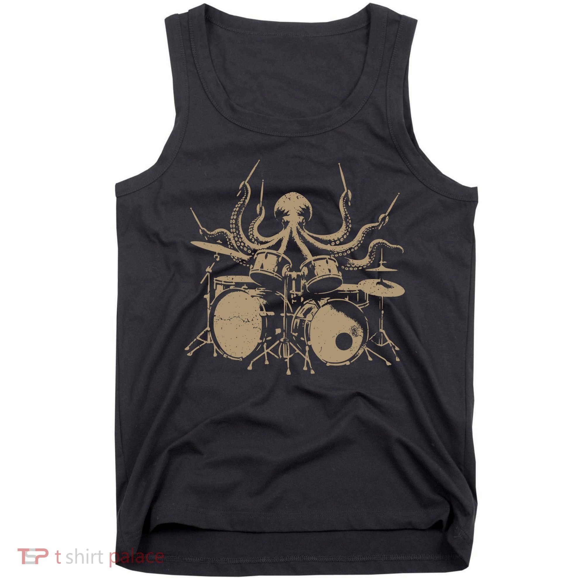 Octopus Drummer Rock N Roll Band Tank Top