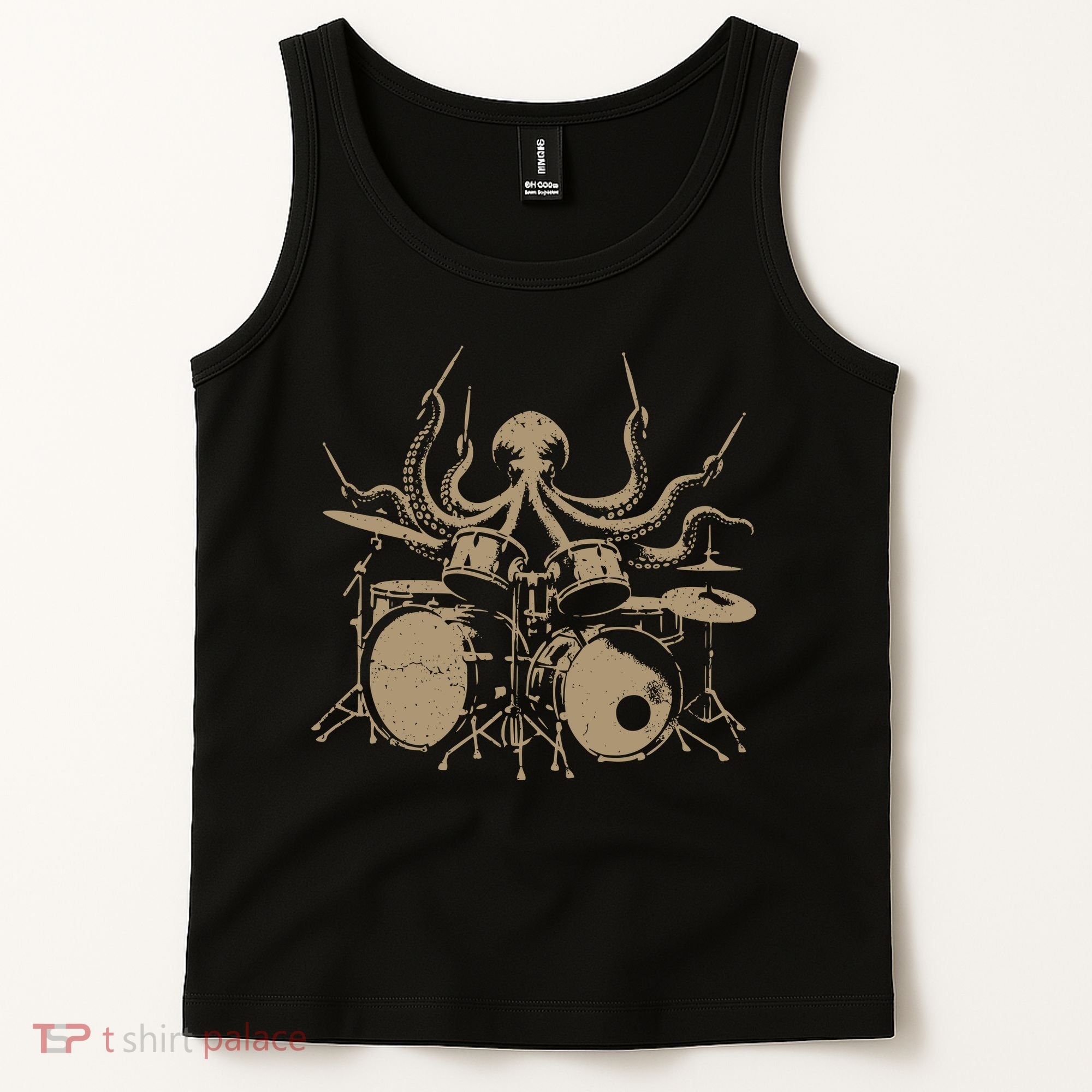 Octopus Drummer Rock N Roll Band Tank Top