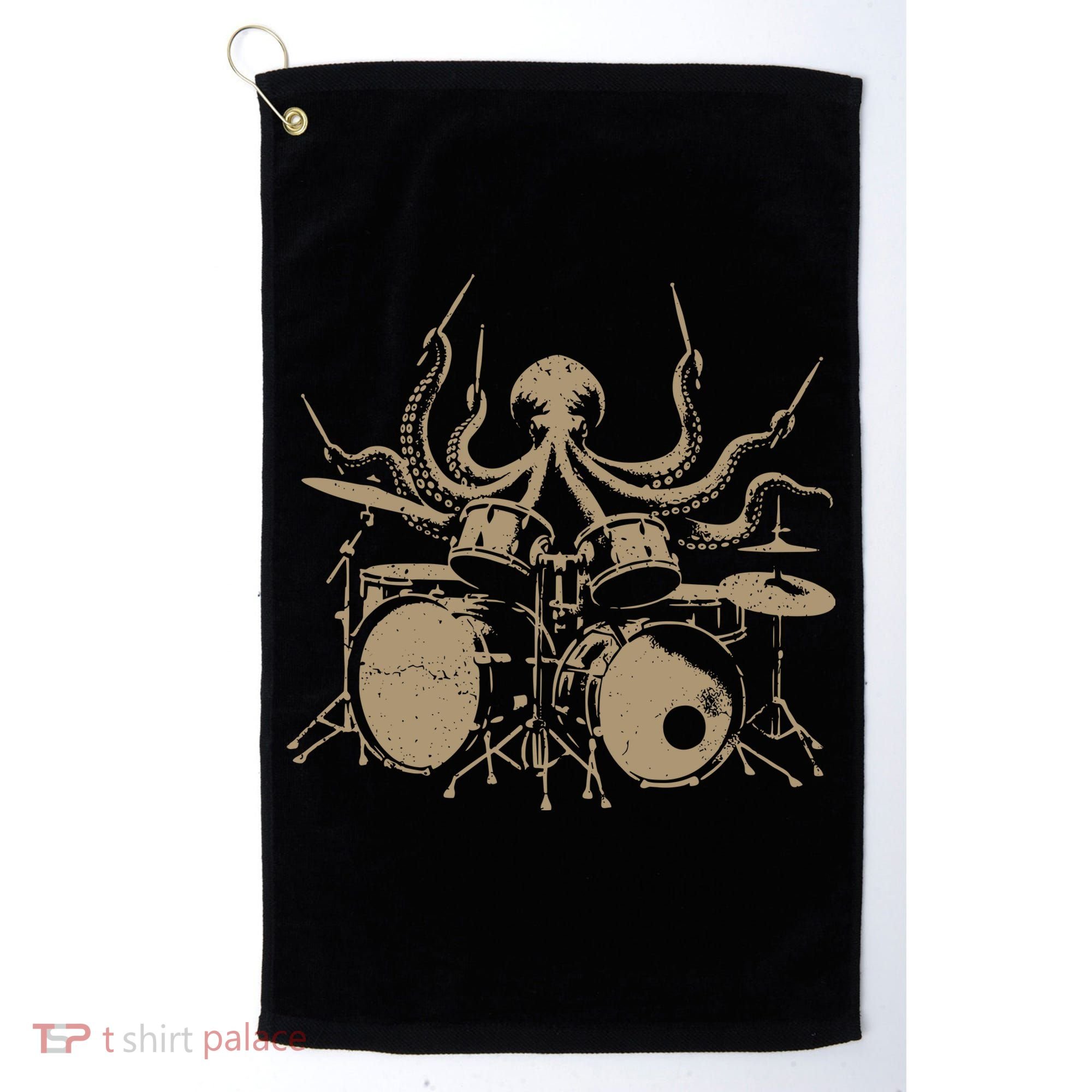 Octopus Drummer Rock N Roll Band Golf Towel