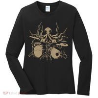 Octopus Drummer Rock N Roll Band Women's Long Sleeve Shirt thumb 0