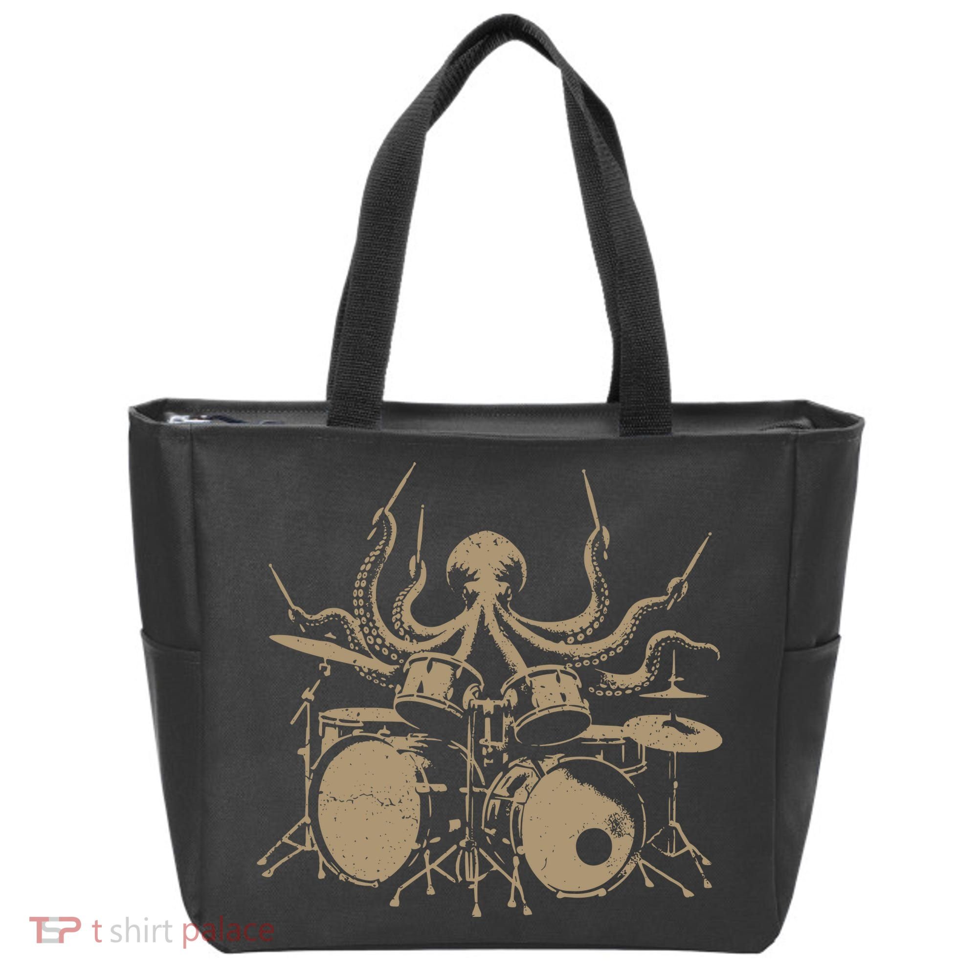 Octopus Drummer Rock N Roll Band Tote Bag