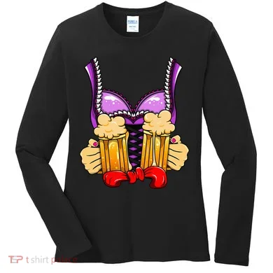 Oktoberfest Dirndl Replacement Women's Long Sleeve Shirt