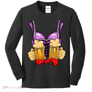 Oktoberfest Dirndl Replacement Kids Long Sleeve Shirt