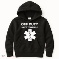 Off Duty Save Yourself Funny Nurse Nurses Day Kids Hoodie thumb 0