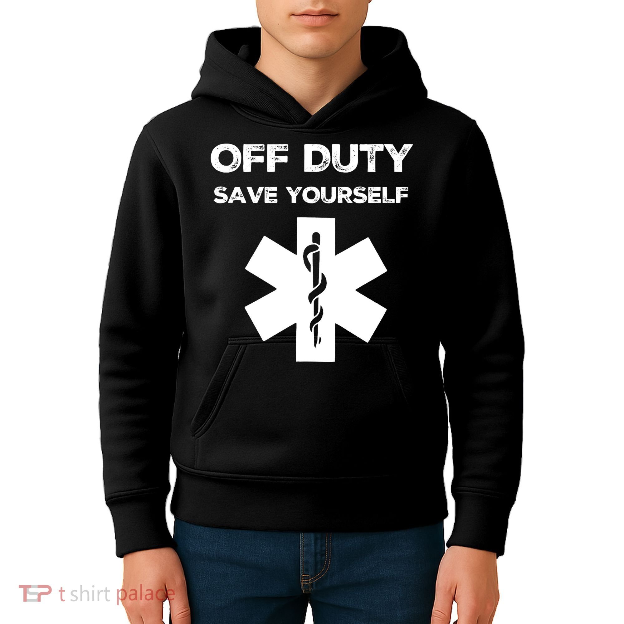 Off Duty Save Yourself Funny Nurse Nurses Day Kids Hoodie