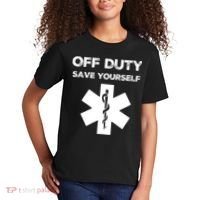 Off Duty Save Yourself Funny Nurse Nurses Day Kids T-Shirt thumb 2