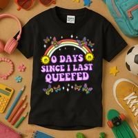 O Days Since Last Queefed Kids T-Shirt thumb 3