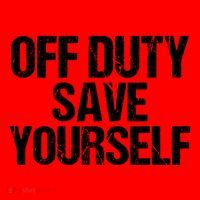 Off Duty Save Yourself Shirts Funny Police Fireman Gift Santa Hat thumb 1