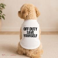 Off Duty Save Yourself Shirts Funny Police Fireman Gift Doggie Tank thumb 2