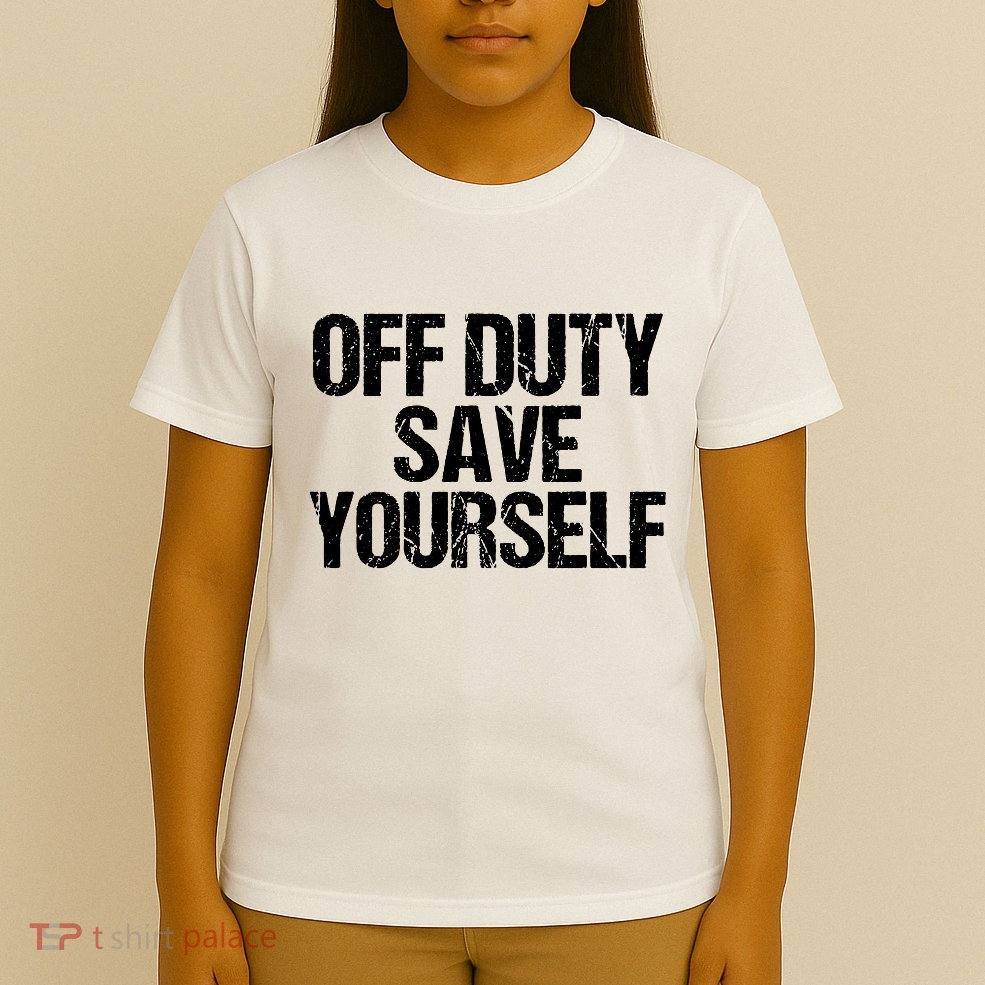 Off Duty Save Yourself Shirts Funny Police Fireman Gift T-Shirt