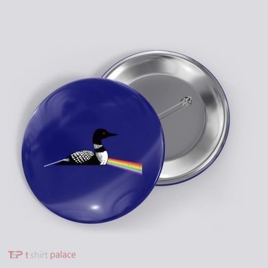 Original Dark Side Of The Loon Bird Watching Classic Rock Gift Button