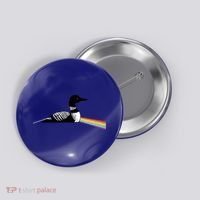 Original Dark Side Of The Loon Bird Watching Classic Rock Gift Button thumb 0