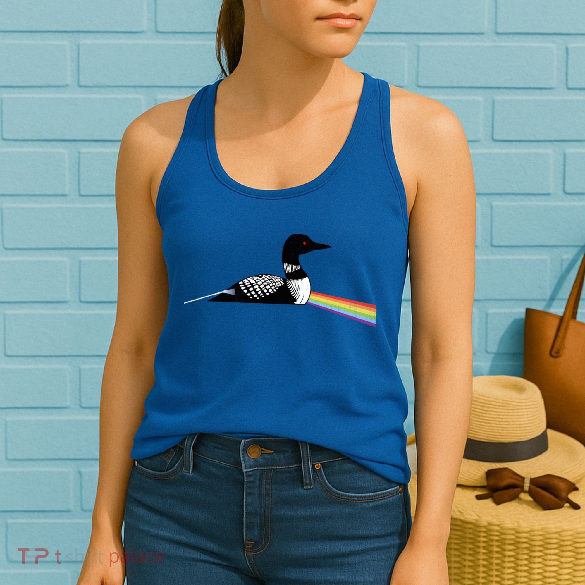 Original Dark Side Of The Loon Bird Watching Classic Rock Gift Women's Tank Top