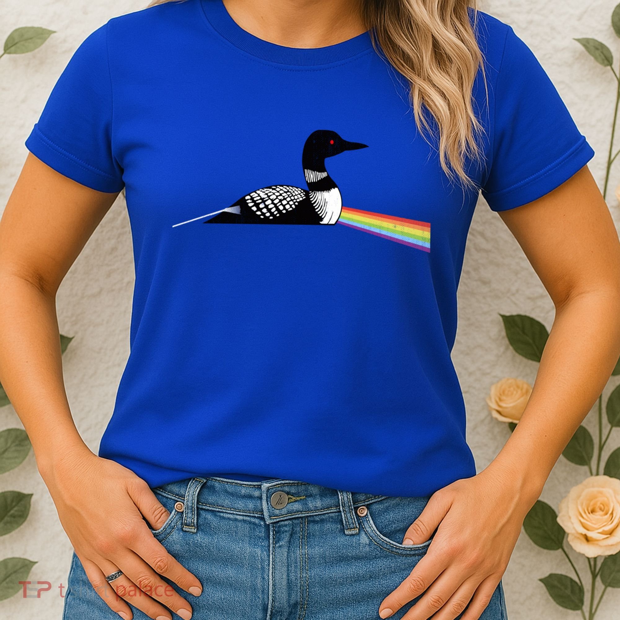 Original Dark Side Of The Loon Bird Watching Classic Rock Gift Women's T-Shirt