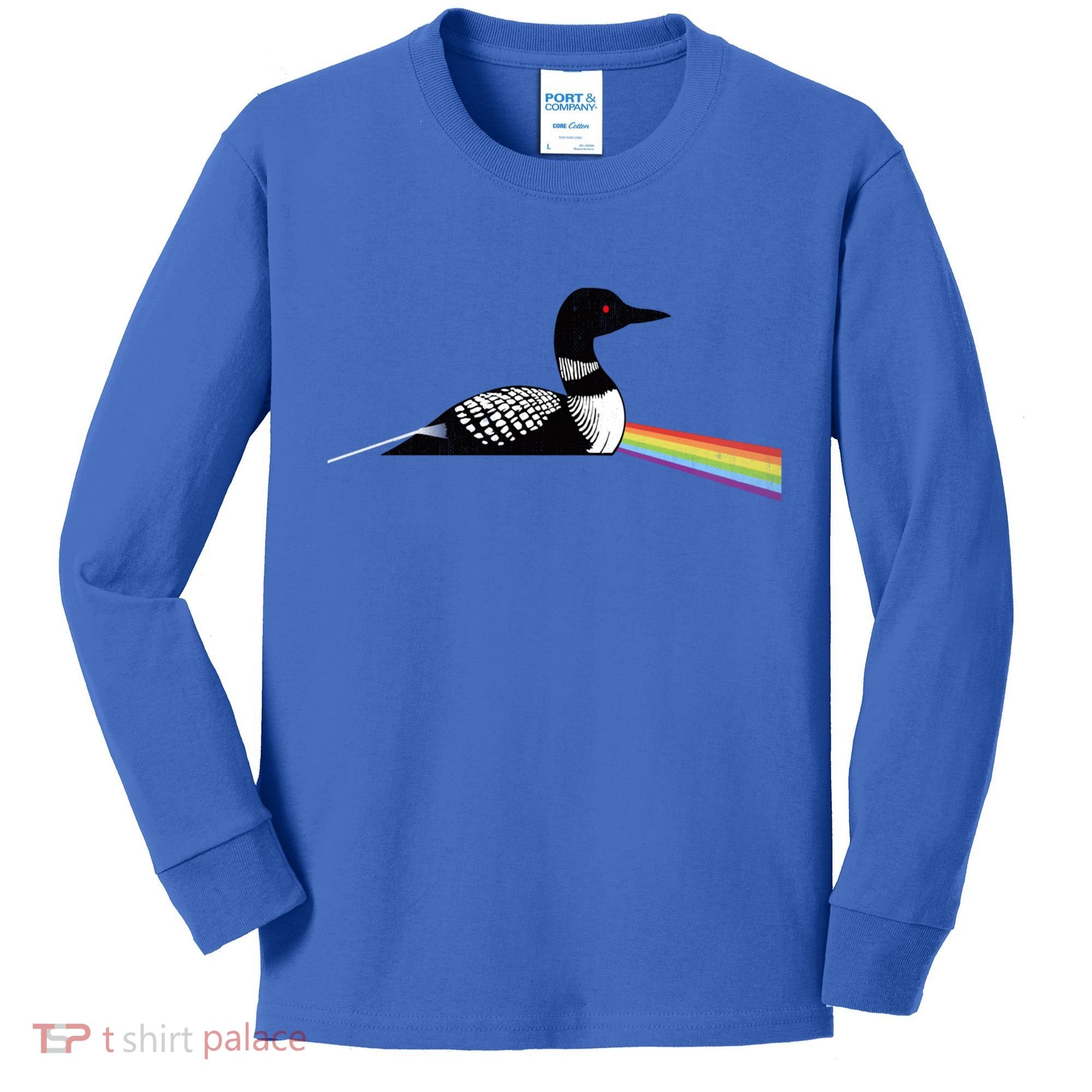 Original Dark Side Of The Loon Bird Watching Classic Rock Gift Kids Long Sleeve Shirt
