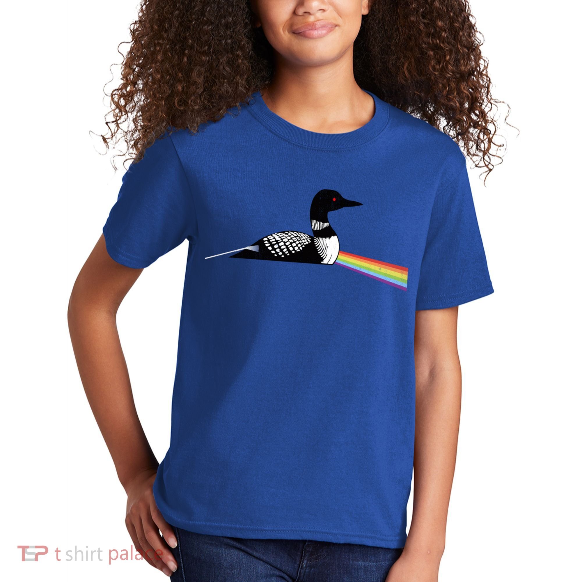 Original Dark Side Of The Loon Bird Watching Classic Rock Gift Kids T-Shirt