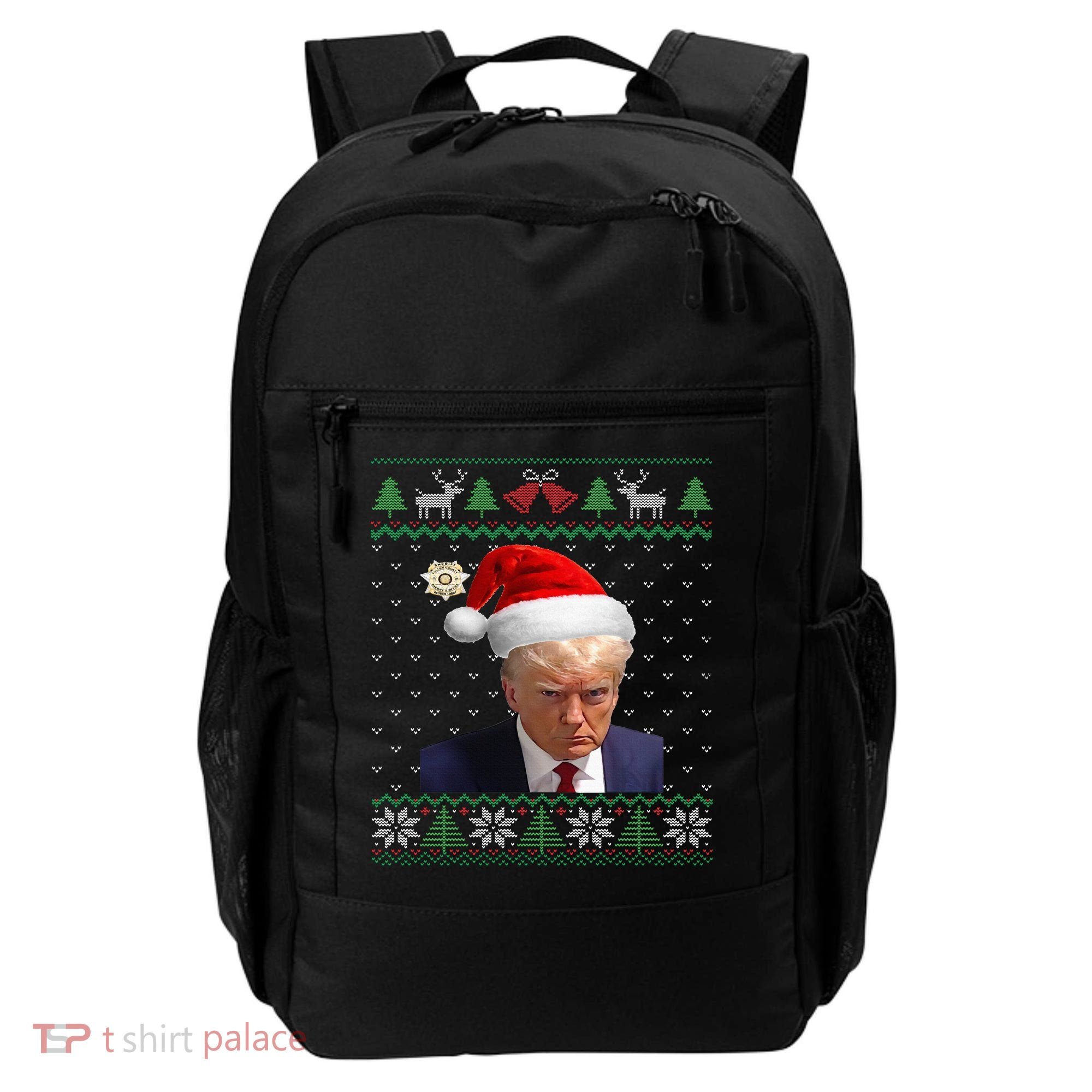 Official Donald Trump Mug Shot Ugly Christmas  Backpack