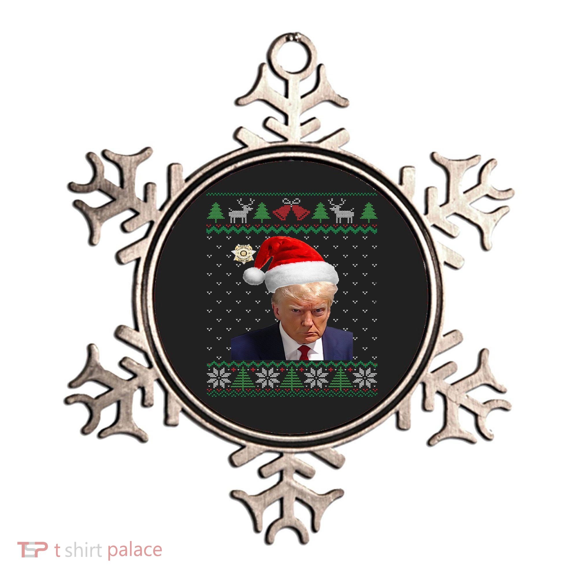 Official Donald Trump Mug Shot Ugly Christmas  Ornament