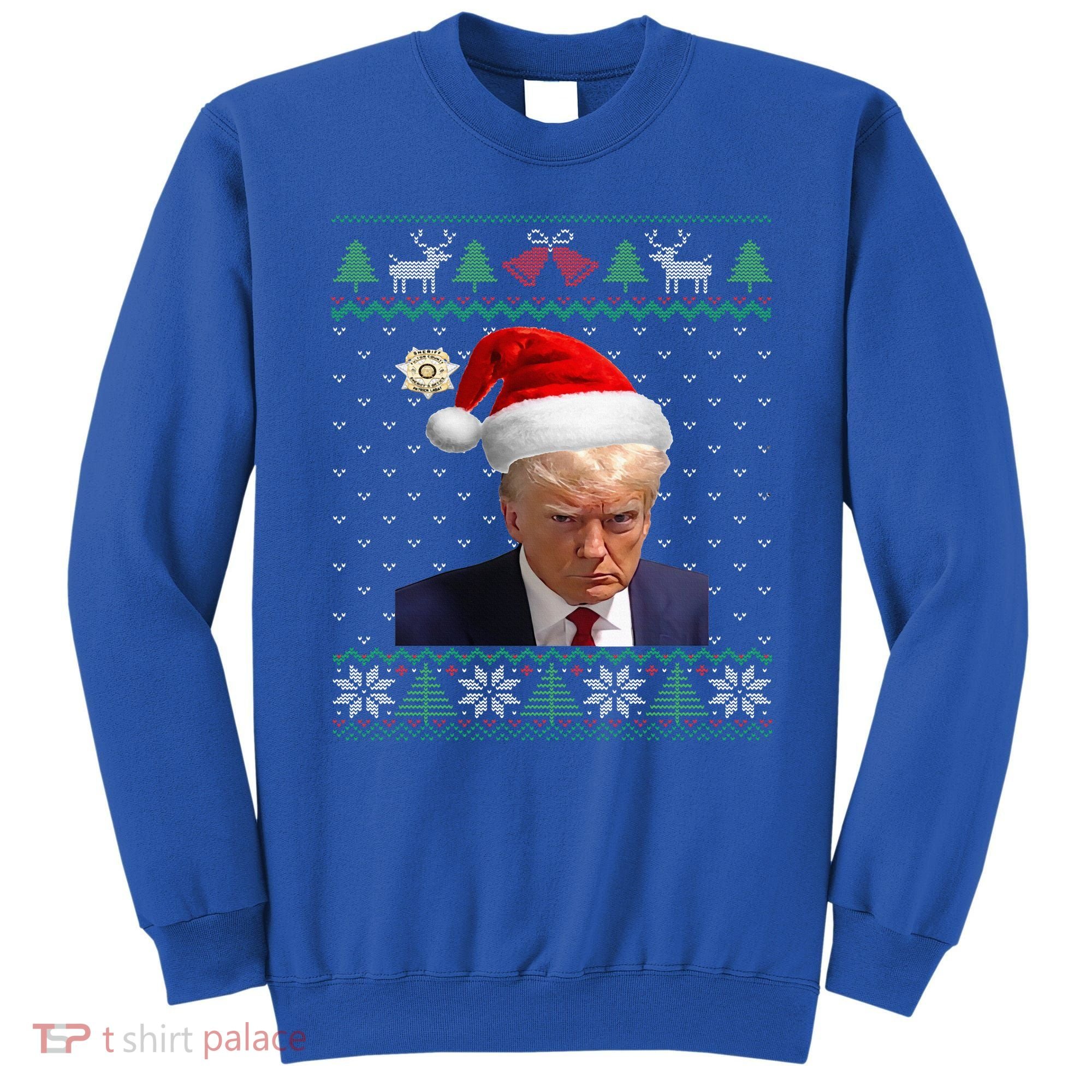 Official Donald Trump Mug Shot Ugly Christmas  Sweatshirt