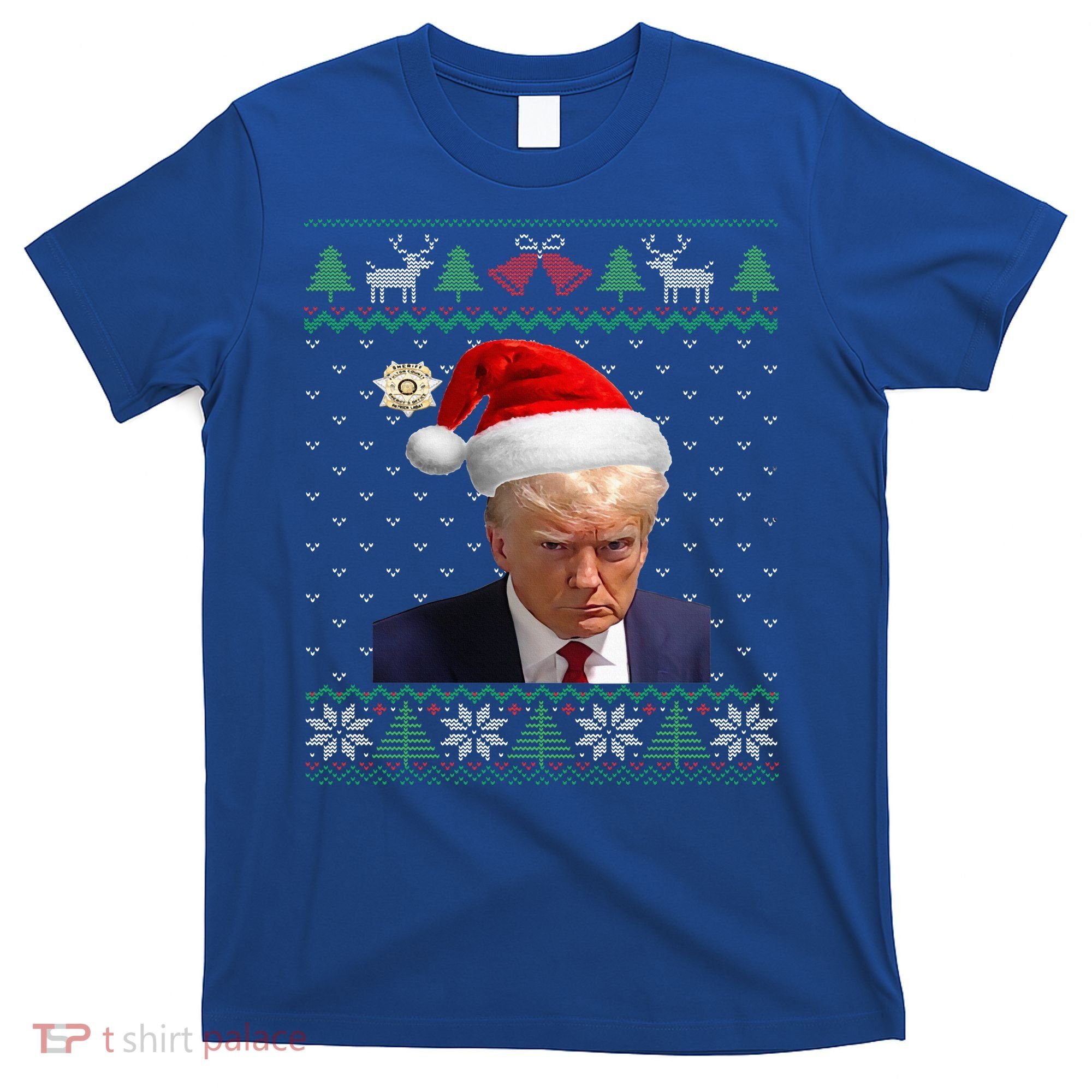 Official Donald Trump Mug Shot Ugly Christmas  T-Shirt