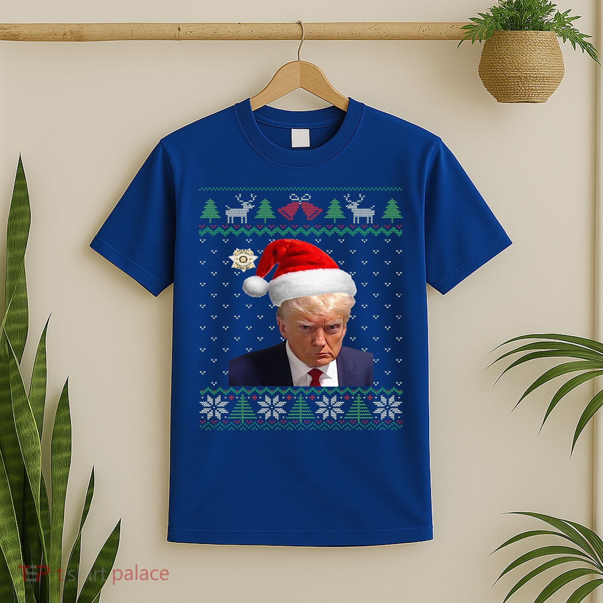 Official Donald Trump Mug Shot Ugly Christmas  T-Shirt