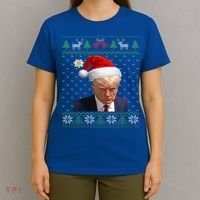 Official Donald Trump Mug Shot Ugly Christmas  T-Shirt thumb 4