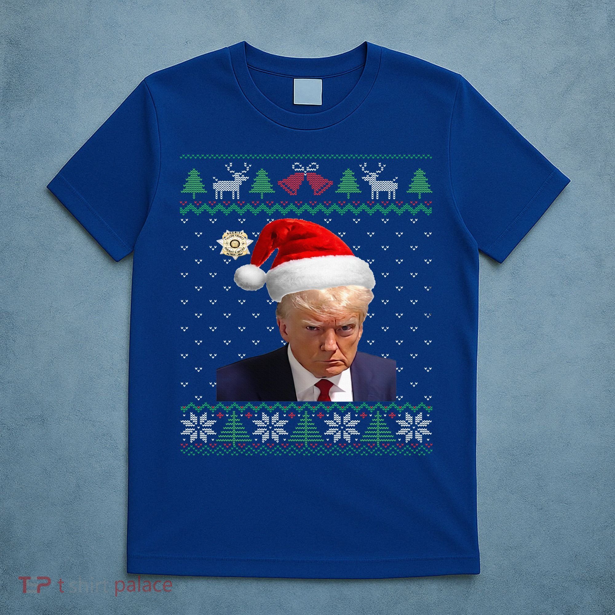 Official Donald Trump Mug Shot Ugly Christmas  T-Shirt
