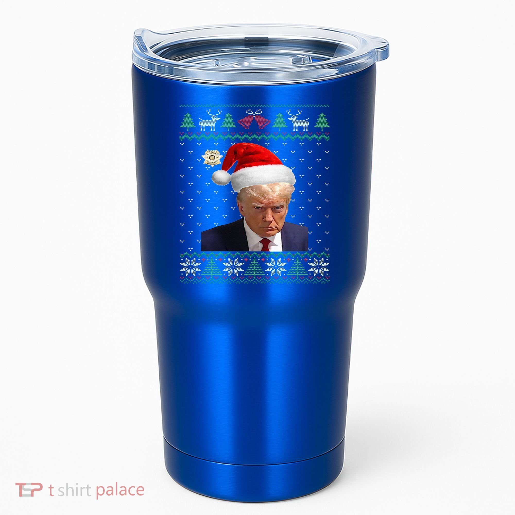 Official Donald Trump Mug Shot Ugly Christmas  Tumbler