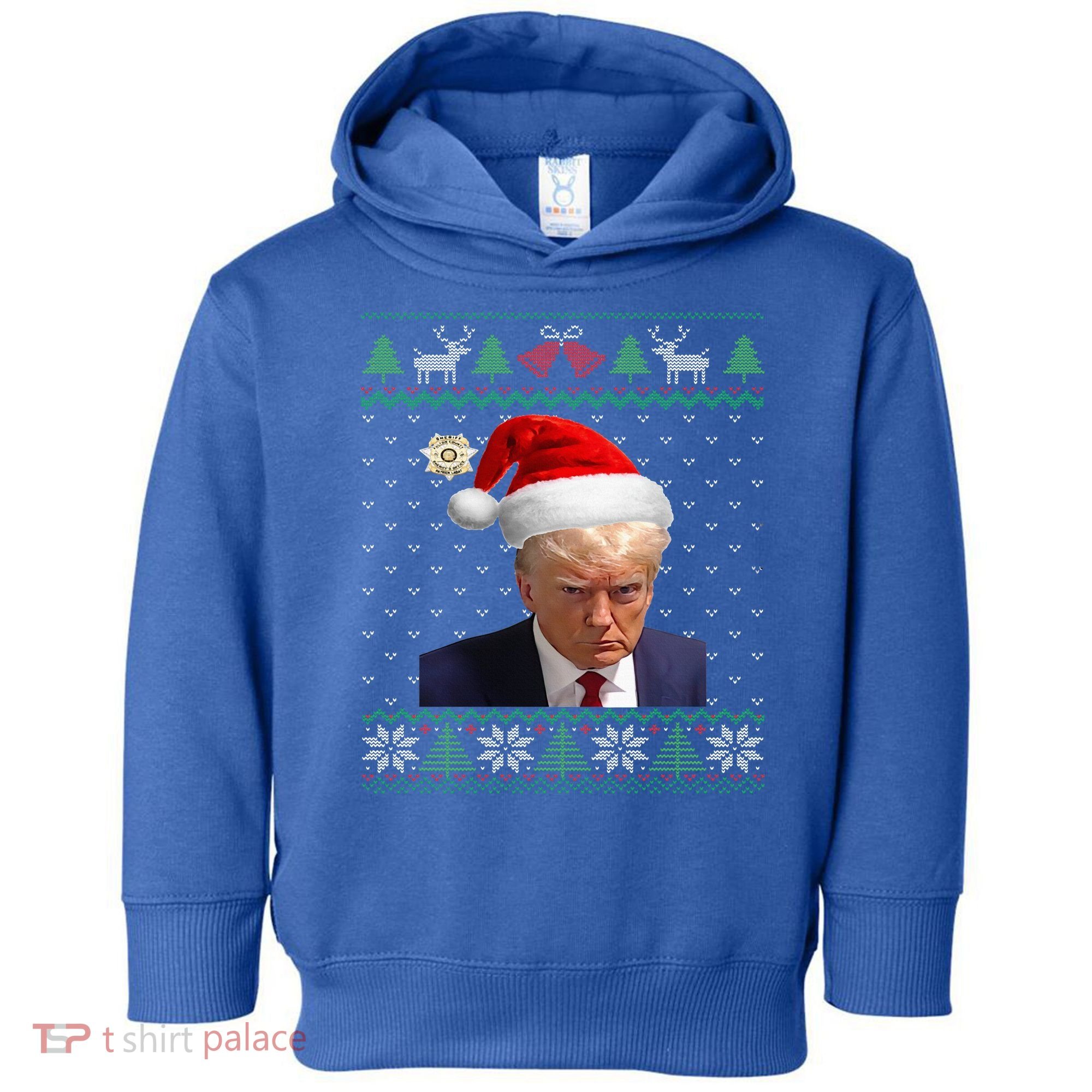 Official Donald Trump Mug Shot Ugly Christmas  Toddler Hoodie