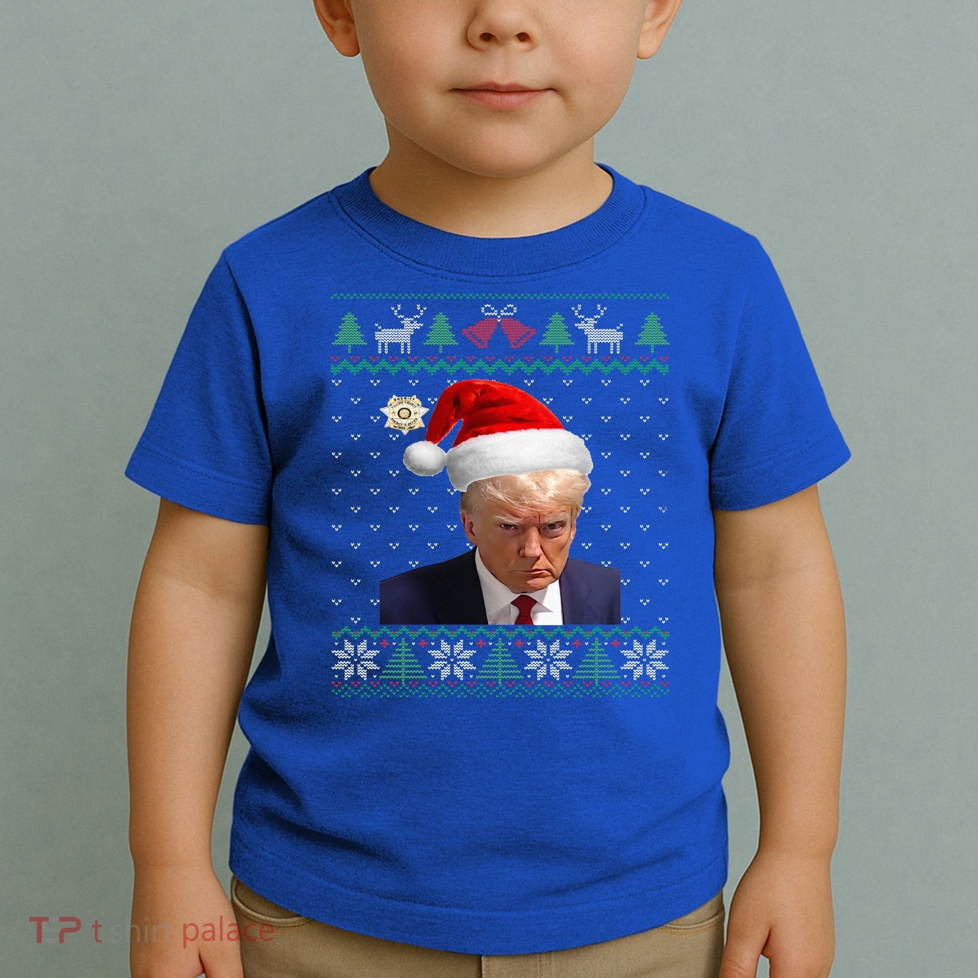 Official Donald Trump Mug Shot Ugly Christmas  Toddler T-Shirt