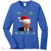 Official Donald Trump Mug Shot Ugly Christmas  Women's Long Sleeve Shirt thumb 0