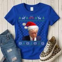 Official Donald Trump Mug Shot Ugly Christmas  Women's T-Shirt thumb 3