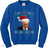 Official Donald Trump Mug Shot Ugly Christmas  Kids Sweatshirt thumb 0