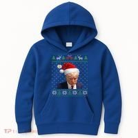 Official Donald Trump Mug Shot Ugly Christmas  Kids Hoodie thumb 0