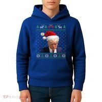 Official Donald Trump Mug Shot Ugly Christmas  Kids Hoodie thumb 4
