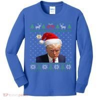 Official Donald Trump Mug Shot Ugly Christmas  Kids Long Sleeve Shirt thumb 0