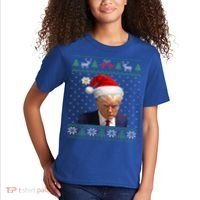 Official Donald Trump Mug Shot Ugly Christmas  Kids T-Shirt thumb 2