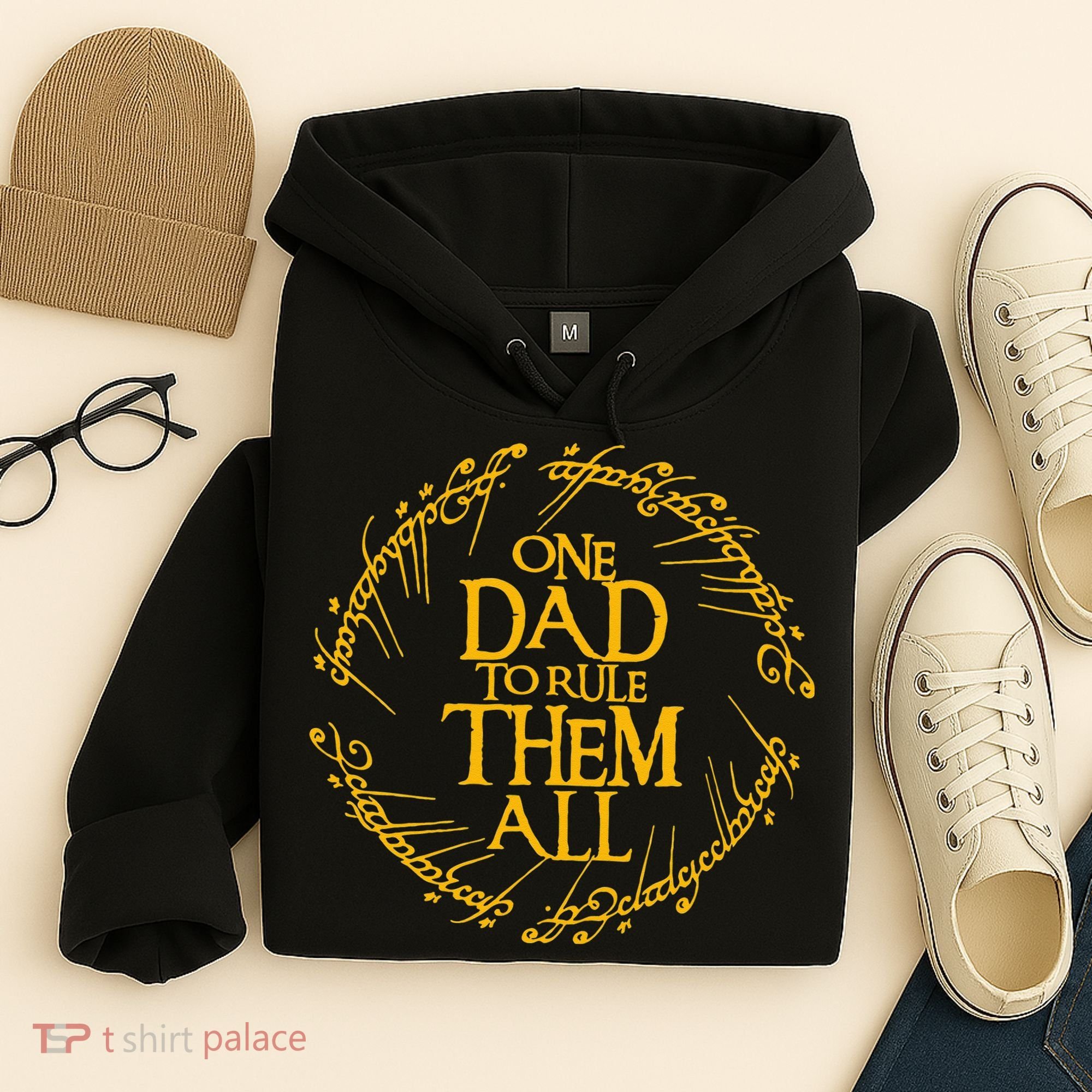 One Dad To Rule Them All Funny Fathers Day Dad Day Papa Hoodie