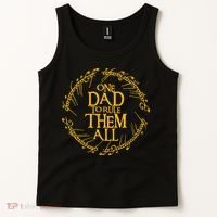 One Dad To Rule Them All Funny Fathers Day Dad Day Papa Tank Top thumb 2