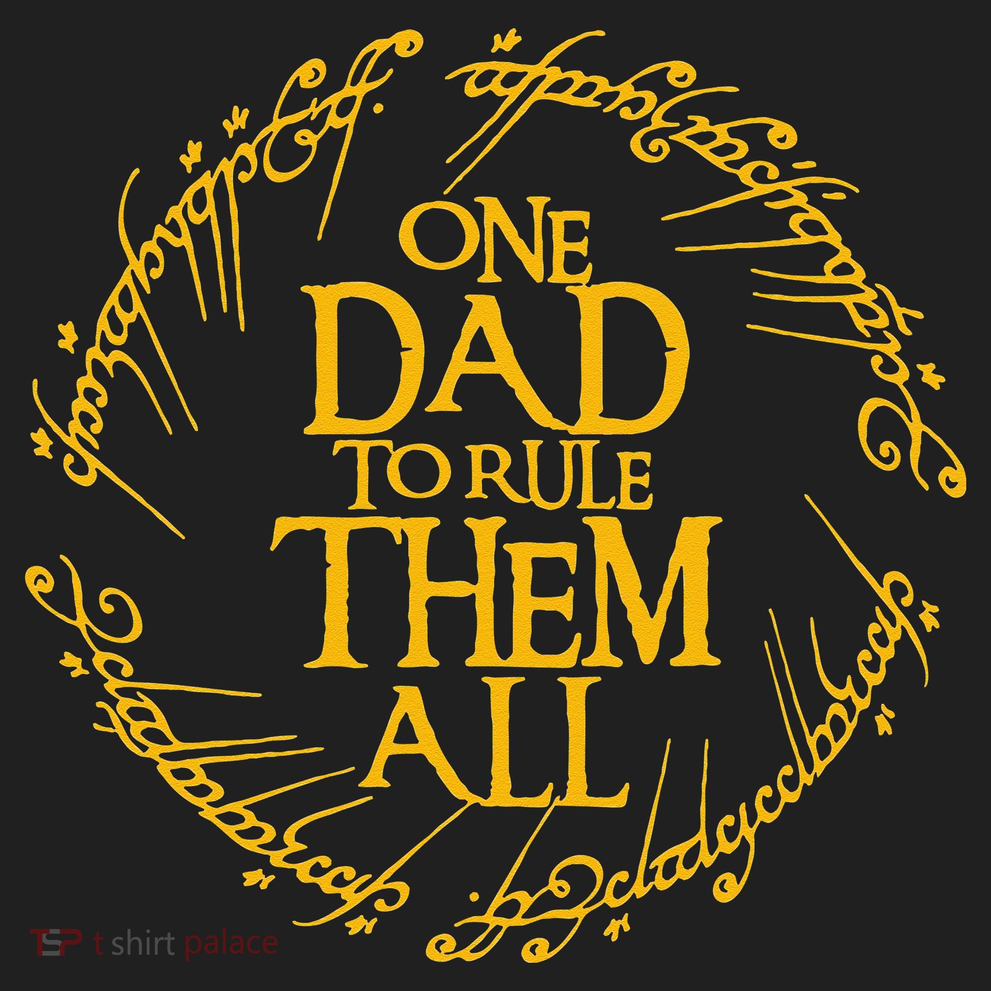 One Dad To Rule Them All Funny Fathers Day Dad Day Papa Golf Towel