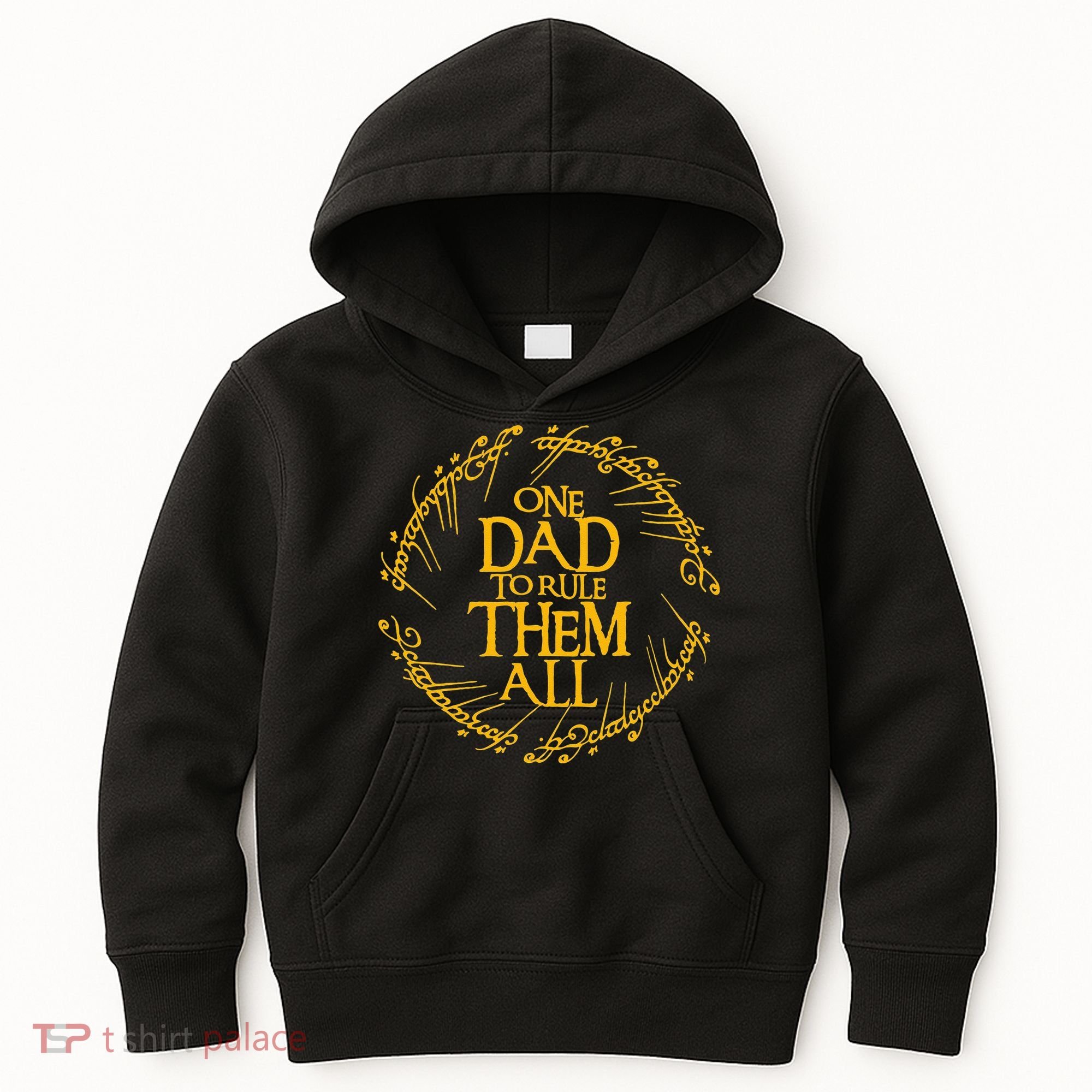 One Dad To Rule Them All Funny Fathers Day Dad Day Papa Kids Hoodie