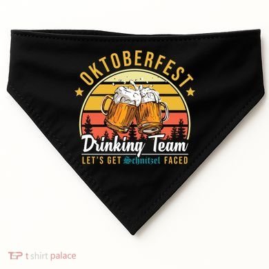 Oktoberfest Drinking Team Funny Beer USA-Made Doggie Bandana